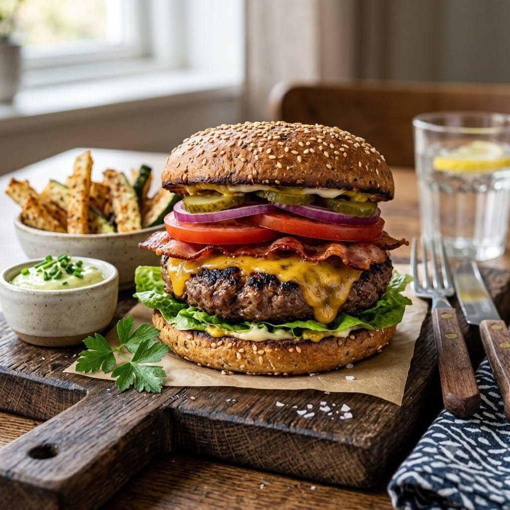 Burger keto maison