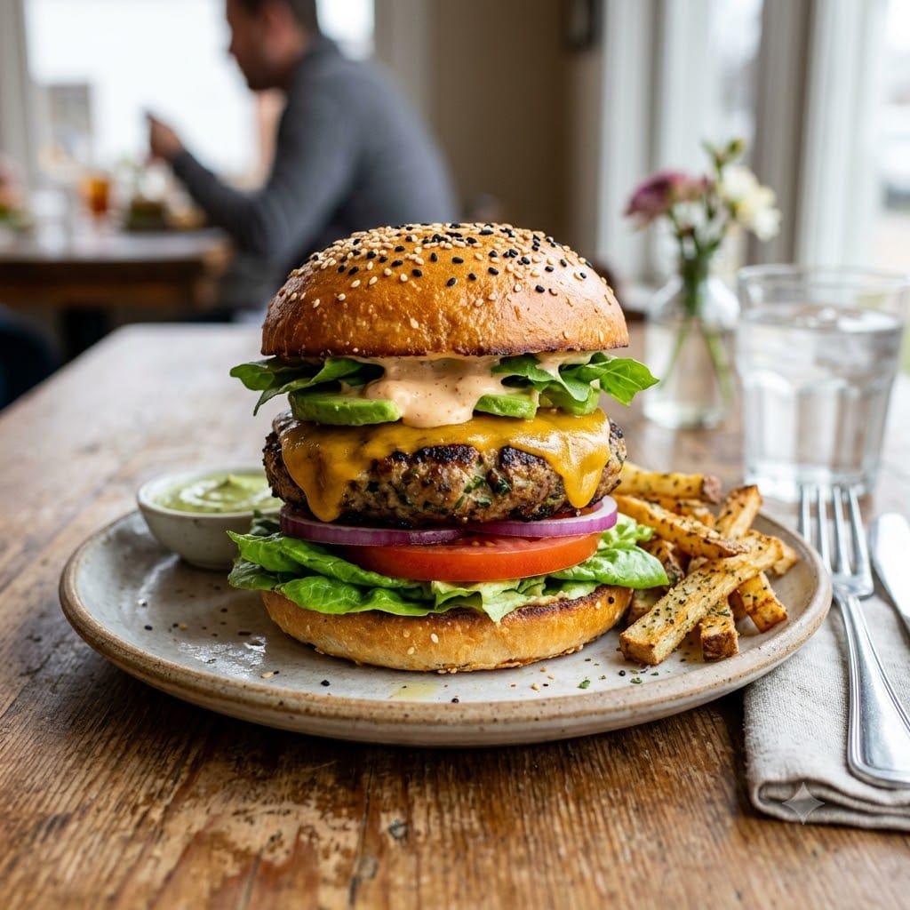 Burger végétarien keto