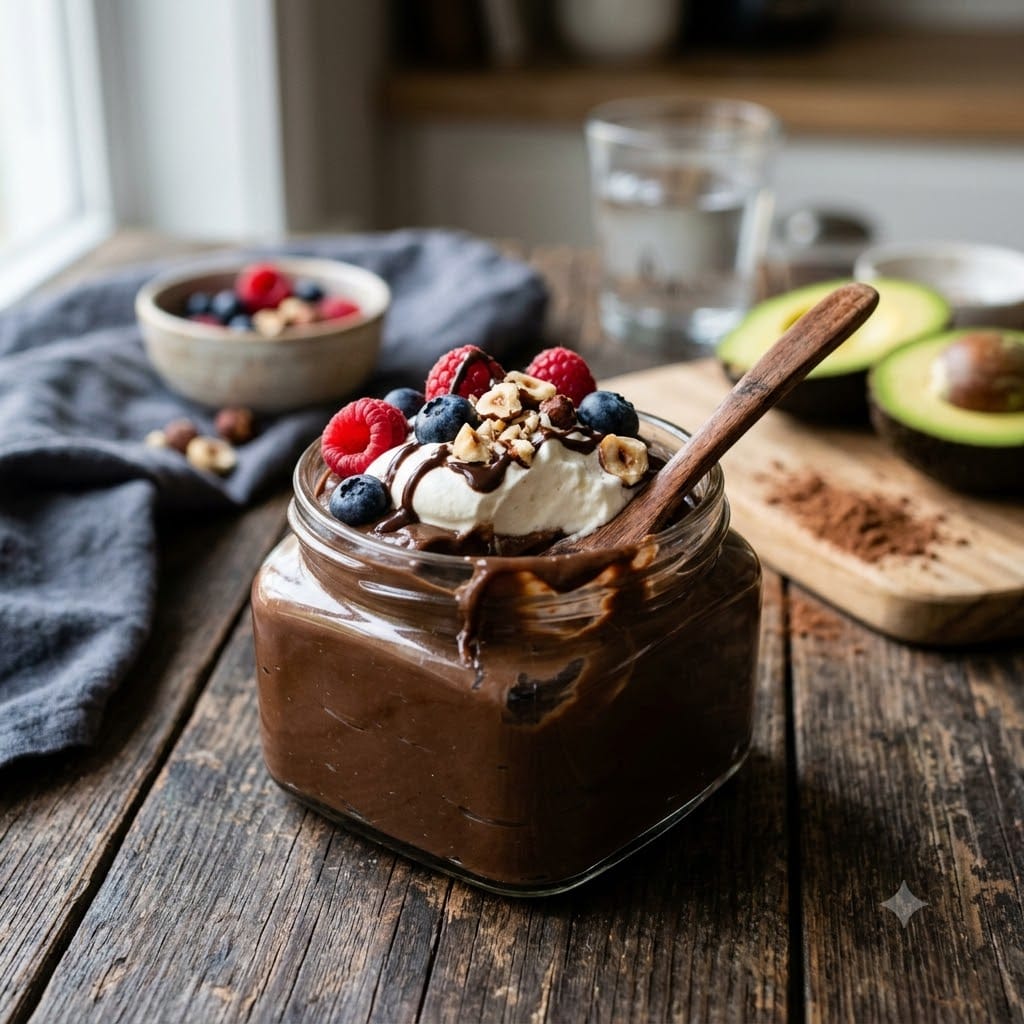 Pouding Chocolat Avocat Keto