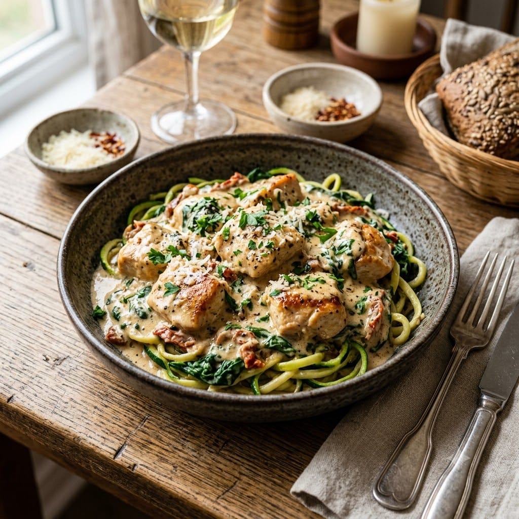 Poulet crémeux keto