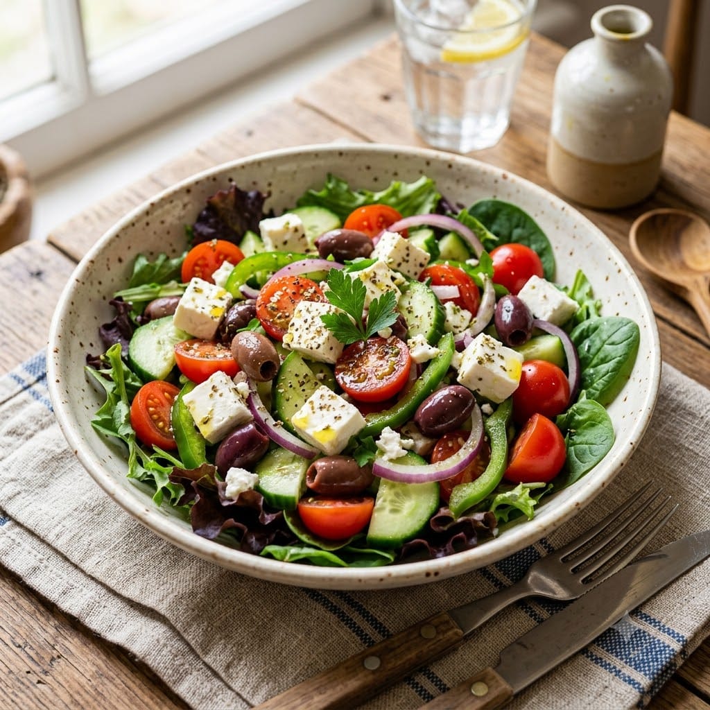 Salade grecque keto