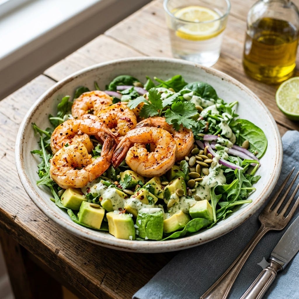 Crevettes avocat keto