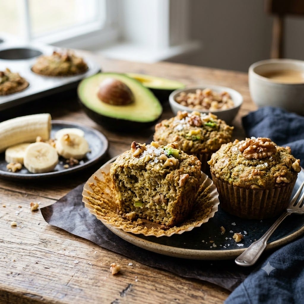 Muffin avocat banane keto