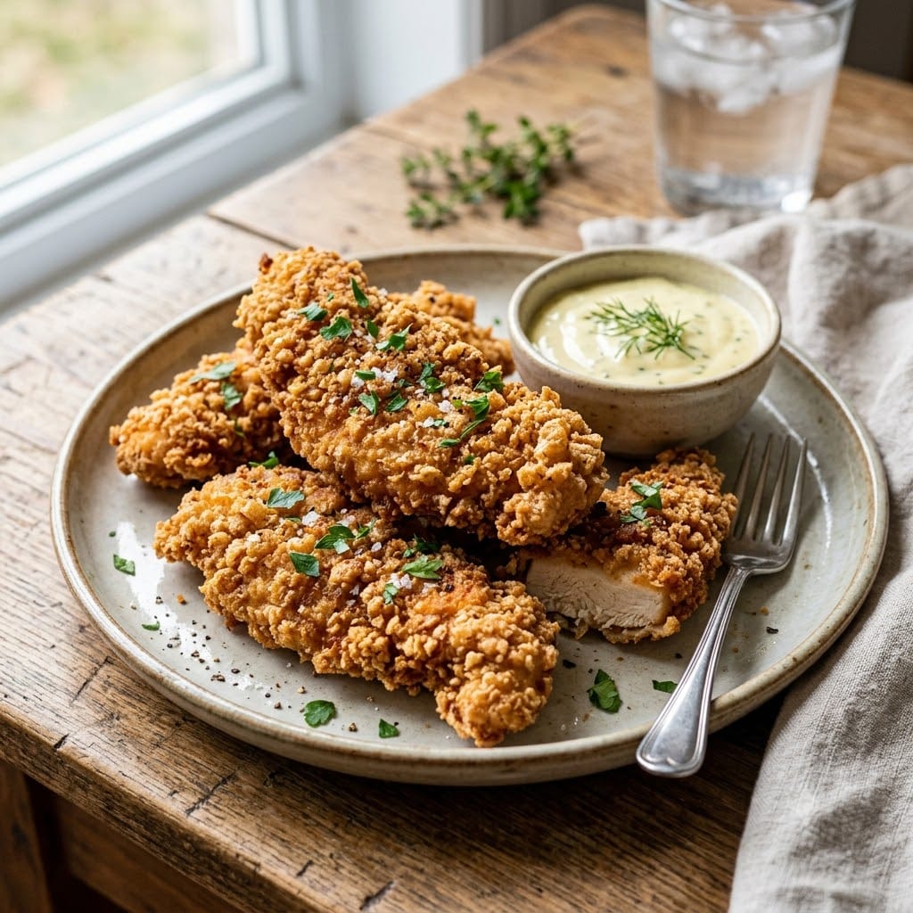 Panure keto à la couenne de porc