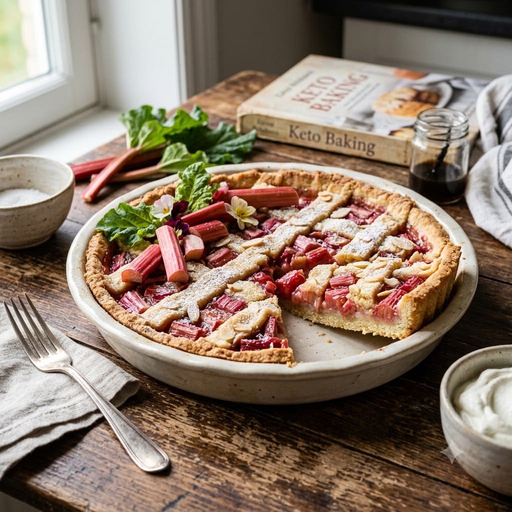 Tarte à la rhubarbe keto