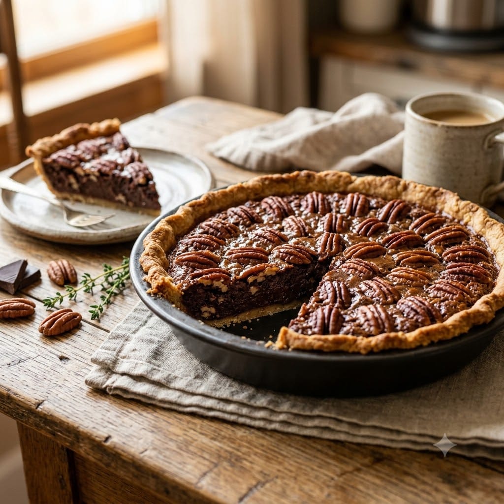 Tarte keto noix de pécan chocolat
